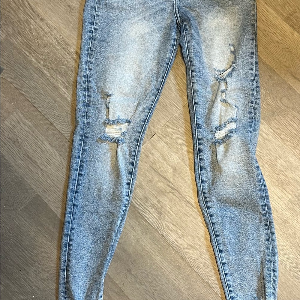 KanCan Blue Skinny Distressed Jeans